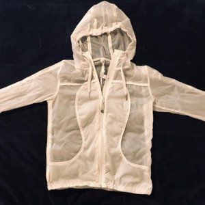 Clear Lululemon athletic jacket.